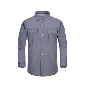 Conjunto de Camisa y Pantalones de Uniforme Táctico Plateado para Hombre, Poliéster y Algodón Transpirable para Seguridad y Uso en Exteriores - Product Image 4