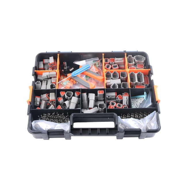 Chenf Deutsch Dt Connector Kit 520pcs Dt Series Waterproof Electrical Connectors Round Solid Contact Hdt-46-01 14-22awg