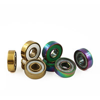 Roulement en acier chromé de haute qualité personnalisé 608 ABEC-9 en oxydation noire avec logo personnalisé pour skateboard, patins à roulettes, roller