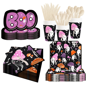 ชุดจานกระดาษลายผีสำหรับงานปาร์ตี้ฮาโลวีน DAMAI รุ่นใหม่ สำหรับ 8 ท่าน - Product Image 5