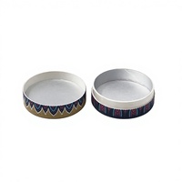 Boîte à gâteau ronde en papier imprimée sur mesure, style bohème, pour cheesecake basque, produits de boulangerie et bonbons