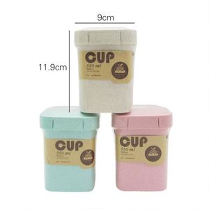 Boîte à lunch 1-3L en paille de blé 100% alimentaire, 3 couches, durable, résistante à la chaleur, étanche, écologique, avec couvercle en plastique, cuillère et fourchette - Product Image 4
