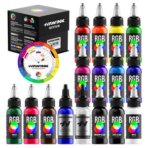 Nouvel ensemble d'<span class=keywords><strong>encre</strong></span> de tatouage Hawink RGB 16 couleurs, peinture corporelle, <span class=keywords><strong>encre</strong></span> de tatouage colorée, <span class=keywords><strong>encre</strong></span> longue durée, pigment de tatouage 30 ml - Product Image 1