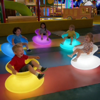 Chaise pivotante d'équilibre pour enfants, équipement d'entraînement sensoriel, plateau rotatif, fitness vestibulaire, LED RGB, chambre, appartement