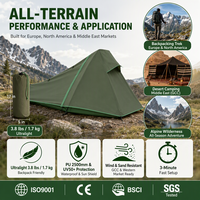 Tente de camping ultralégère quatre saisons, abri de randonnée double couche, tente de randonnée portable