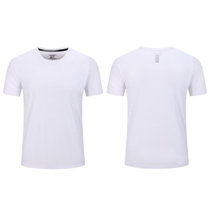 Người Đàn Ông Của Phụ Nữ Của Mùa Hè Nhanh Chóng-Khô Thể Thao T-Shirt Ngắn Tay Áo Tốt Lưới Cổ Thoáng Khí In Logo Căng Ra Lụa Màn Hình Trống - Product Image 6