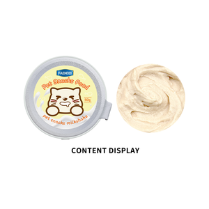 FAENBEI Boîte en aluminium <span class=keywords><strong>pour</strong></span> chat Mousse humide nourriture <span class=keywords><strong>pour</strong></span> animaux de compagnie Snack alimentaire OEM ODM OBM 50g * 7/boîte poulet <span class=keywords><strong>lait</strong></span> de chèvre - Product Image 6