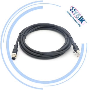 สายเคเบิลหัวต่อตัวผู้แบบตรง8พิน M12ประสิทธิภาพสูงสำหรับอุปกรณ์ <span class=keywords><strong>IOT</strong></span> (iiot) และระบบเก็บข้อมูลอุตสาหกรรม - Product Image 5