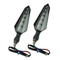 Clignotant LED universel pour moto 12V, indicateur clignotant, lampe à défilement double face, éclairage moto