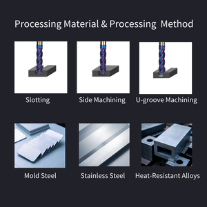 HRC65 Flat <strong>End</strong> <strong>Mill</strong> 1/2 Inches 4F Sharp &amp; Wear-resistant Blue Nano Tungsten Solid <strong>Carbide</strong> Square <strong>End</strong> Milling Cutter Milling Tool - Product Image 5