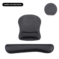 Repose-poignet en cuir tapis de souris fond antidérapant mousse à mémoire de forme résistant à la saleté repose-poignet tapis clavier plateau ensemble pour bureau personnalisable