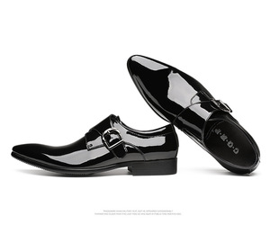 Chaussures en cuir pour hommes, finition brillante, style professionnel, décontractées et tendance, respirantes, antidérapantes, à enfiler – Collection Automne 2025 – Meilleures ventes - Product Image 3