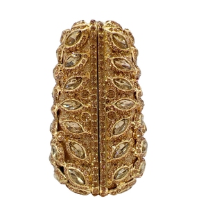 Bolso de Mano Tipo Clutch con Pedrería Floral para Mujer, Brillante, con Cristales, para Bodas, Fiestas Nocturnas - Product Image 4