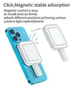 Lampe à selfie MAMEN, lumière LED pliable magnétique, mini lampe annulaire portable pour selfie sur téléphone - Product Image 5