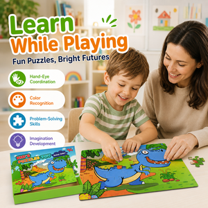 Fabricant OEM <span class=keywords><strong>de</strong></span> jouets en carton, puzzle personnalisé pour enfants, animaux, monstres, jeu éducatif pour enfants, puzzle, jeu <span class=keywords><strong>de</strong></span> puzzle, usine FSC - Product Image 3