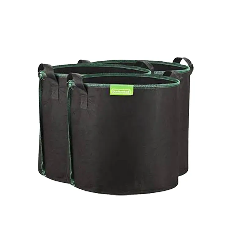 Bolsa de jardim de fibra não-tecido, bolsa de feltro para jardim, vaso de plantas