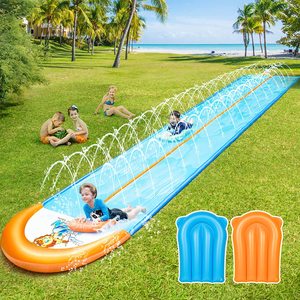 Glissez, sautez et courez avec 2 body boards, toboggan aquatique robuste avec système de pulvérisation d'eau à 3 voies avancé - Product Image 6