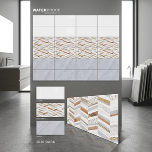 Azulejo de Porcelana Ondulado Superbrillante de 12x24 30x60cm 300x600mm, Superficie Pulida para Decoración de Paredes de Cocina, Azulejos de Cerámica, Azulejos de PVC para Pared - Product Image 3