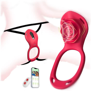 Adulti BDSM sesso femminile giocattolo per adulti prodotti per adulti collant vibratori per donna Multi modalità regolabile fibbia anelli vibranti - Product Image 1