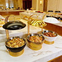 Ensembles de réchauds de luxe pour la restauration, réchauds en acier inoxydable pour les banquets de mariage