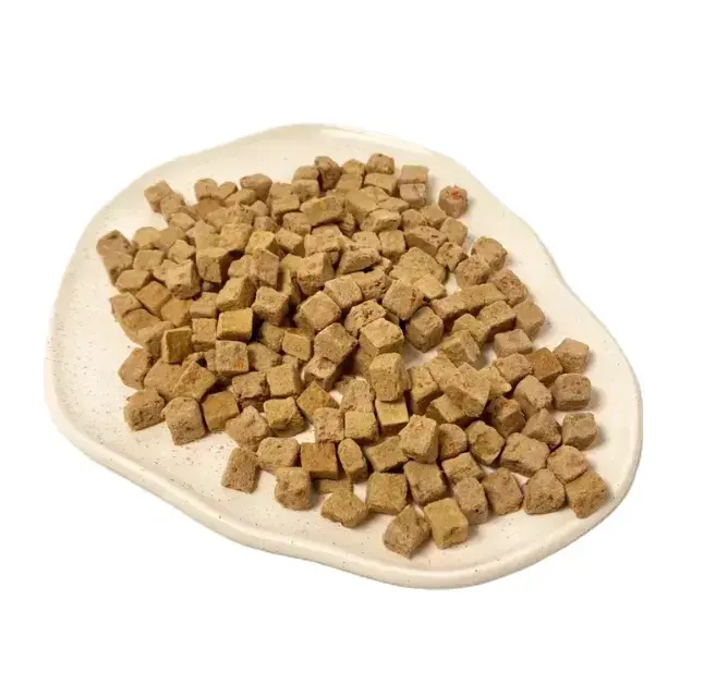 Organic Pet Snack,Freeze Dried Beef Liver & Vegetables Cube Cat Treats Freeze Dried Pet Food
