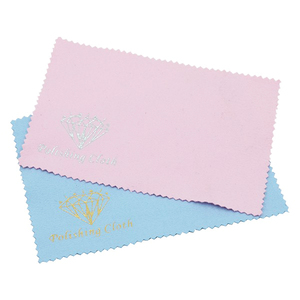 Paño de Limpieza de Joyas de Microfibra Jugged Edge Rosa y Azul, Paño para Pulir Oro y <span class=keywords><strong>Plata</strong></span> - Product Image 1