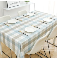 Nappe en tissu à motif géométrique écossais et dentelle, imperméable, anti-brûlure, anti-graisse, sans lavage, en PVC, style nordique, pour salle à manger, tendance cyber-célébrité