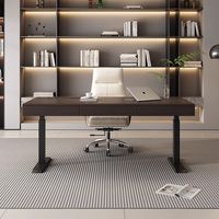 Lampe de bureau électrique relevable à double moteur en bois massif, style moderne de luxe, design italien minimaliste pour chambre, bureau et ordinateur