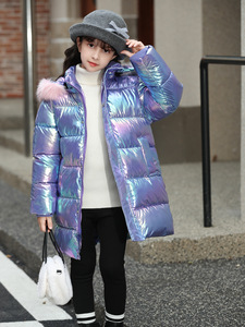 Chaqueta <span class=keywords><strong>de</strong></span> <span class=keywords><strong>invierno</strong></span> <span class=keywords><strong>para</strong></span> niños en estilo occidental Tamaños medianos y grandes Algodón <span class=keywords><strong>de</strong></span> plumón brillante <span class=keywords><strong>para</strong></span> <span class=keywords><strong>niñas</strong></span> con cierre <span class=keywords><strong>de</strong></span> cremallera - Product Image 2
