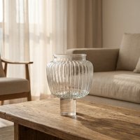 Pot à bonbons et biscuits en verre côtelé transparent, rangement de cuisine, décoration de mariage et de fête, sans BPA, écologique, préservation de la fraîcheur