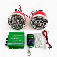Système audio stéréo étanche pour moto avec amplificateur radio FM USB, alarme antivol, double 12V, télécommande, lecteur MP3