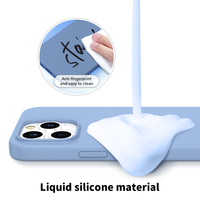 Pour iPhone 14/14 Plus 14 Pro Max étui en silicone liquide antichoc mince étui de téléphone anti-rayures doux doublure en microfibre