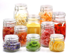 Grosir kaca kosong 500ml 750ml 1000ml Krim Tubuh Jam makanan bumbu madu kue Scrub botol penyimpanan stoples kosmetik kaca - Product Image 3