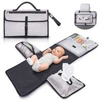 Tapis à langer portable pliable imperméable avec motif animal, tapis à couches de voyage personnalisé