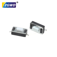 Bouton poussoir à clé Micro-Action SMD à tête blanche 3*6*2.5 interrupteur tactile avec couvercle plat à deux pieds