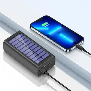 热销产品2024便携式电源20000毫安时30000毫安时50000毫安时户外太阳能充电器手机快速充电