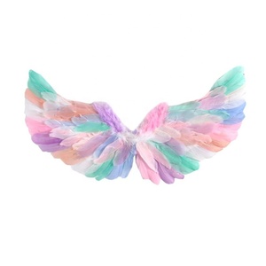 Ali di piume colorate puntelli per medicazione di Halloween ali d'angelo arcobaleno spettacolo di <span class=keywords><strong>fata</strong></span> per bambini regalo principessa per bambina - Product Image 1