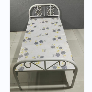 Trung Đông Hot Bán Kim Loại Gấp Giường Thép Đóng Mở Giường Di Động Với Nệm Sắt Cắm Trại Giường - Product Image 4