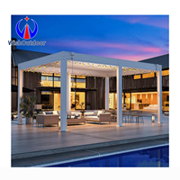 Pergola bioclimatique en aluminium en gros, à lames orientables, facilement assemblable, style moderne, finition thermolaquée, pour usage extérieur, B2B