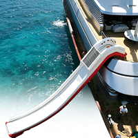 Glissière de quai de bateau gonflable personnalisée de 5 m de hauteur, glissière de yacht gonflable, glissière de bateau flottante gonflable