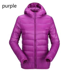 Femmes <span class=keywords><strong>Doudoune</strong></span> <span class=keywords><strong>Ultra</strong></span> Légère À Capuche Hiver Canard Vers Le Bas Vestes Femmes Slim Manches Longues Parka Fermeture Éclair Manteaux 2021 Poches Solide - Product Image 3