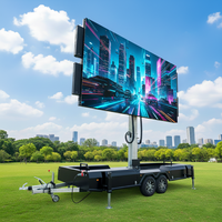 Nouvel écran LED mobile JCT P3.91mm 5500x3000mm (18.04ftx9.84ft) pour intérieur/extérieur, remorque publicitaire IP65 avec graphiques animés complets