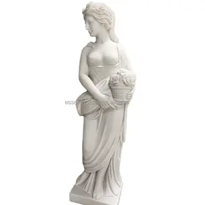 Статуя Обнаженной Женщины из белого мрамора в натуральную величину, Статуя Обнаженной Женщины, каменная скульптура, полуобнаженная девушка, белая мраморная скульптура,