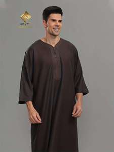Vêtements de prière décontractés pour hommes musulmans, style national, robe longue élégante, look magnifique - Product Image 3