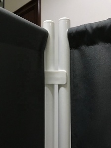Pantalla plegable decorativa de poliéster con marco de acero, divisor para sala de estar - Product Image 5