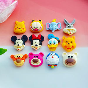 Charmes en résine mignons de renard rose et de lapin, accessoires de bricolage pour animaux de dessin animé, coque de téléphone, clips à cheveux, décoration, style kawaii, fournitures artisanales - Product Image 1