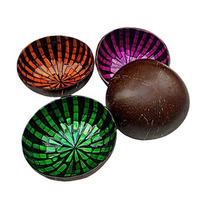 Hot bán thân thiện với môi không độc hại vỏ dừa bát & chủ với muỗng ngã ba biểu tượng tùy chỉnh thủ công mỹ nghệ thiết kế truyền thống khắc - Product Image 3