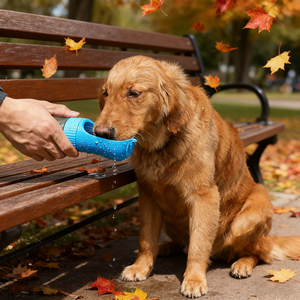 Botella de Agua Portátil para Perros al por Mayor, Duradera, a Prueba de Fugas, 2 en 1, Botella de Agua y Comida para Perros, para Paseos al Aire Libre - Product Image 3