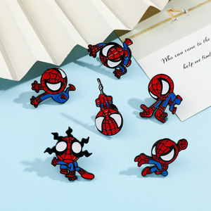Spilla in Lega di Alta Qualità con Design Cartoon <span class=keywords><strong>Marvel</strong></span> <span class=keywords><strong>Spider</strong></span>-<span class=keywords><strong>Man</strong></span>, Accessorio Decorativo Creativo ed Ecologico per Borse e Abbigliamento - Product Image 2