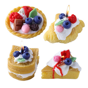 เทียนหอมรูปขนมหวานจำลอง กลิ่นครีมผลไม้ ของขวัญตกแต่งบ้าน - Product Image 5